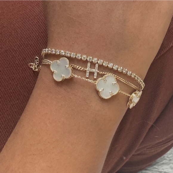 18k gold mother of pearl bracelet - Picture 3 of 3